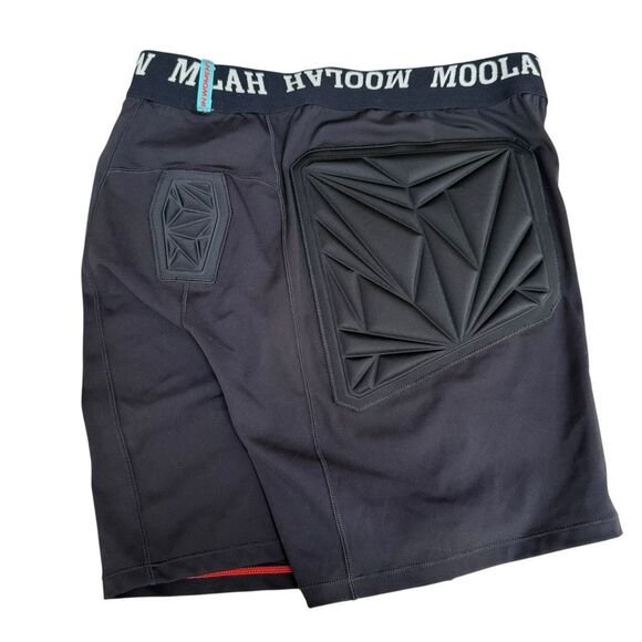 Moolah Kicks Women's Black Padded Compression Shorts Active Elastic Sz M NWOT - Picture 2 of 4